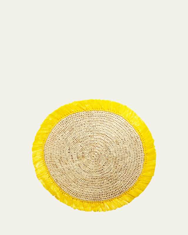 Woven Rattan Fringe Placemat